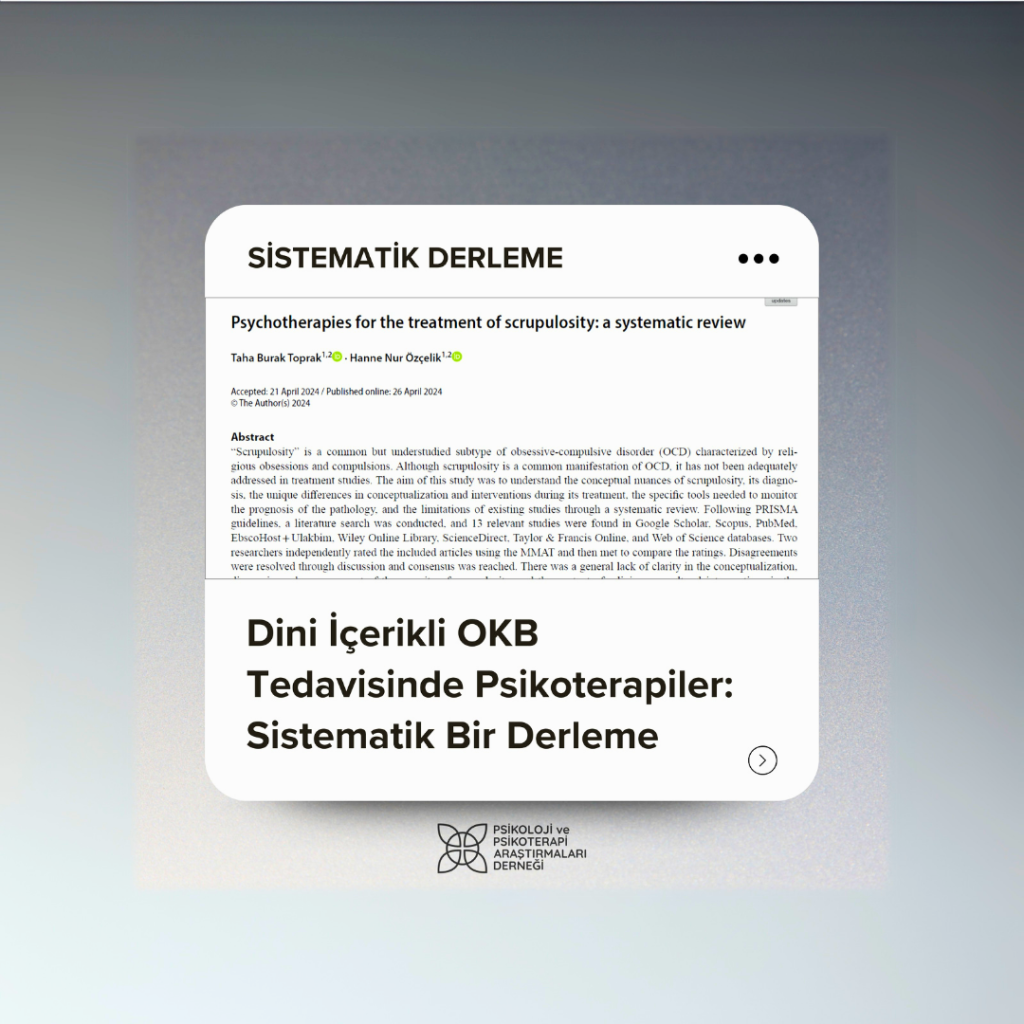 Dini İçerikli OKB Tedavisinde Psikoterapiler: Sistematik Bir Derleme
