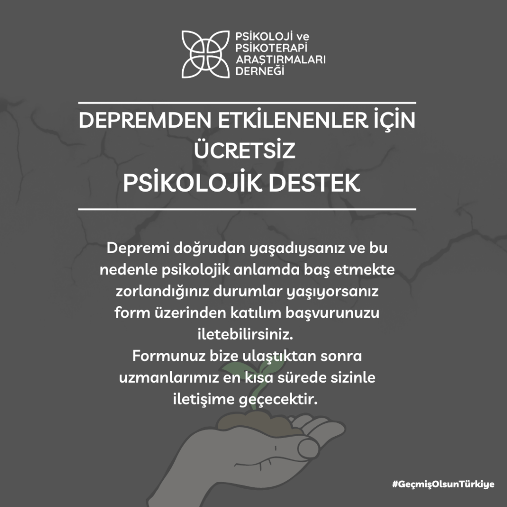 Depremden Etkilenenler için Psikolojik Destek Çalışmaları